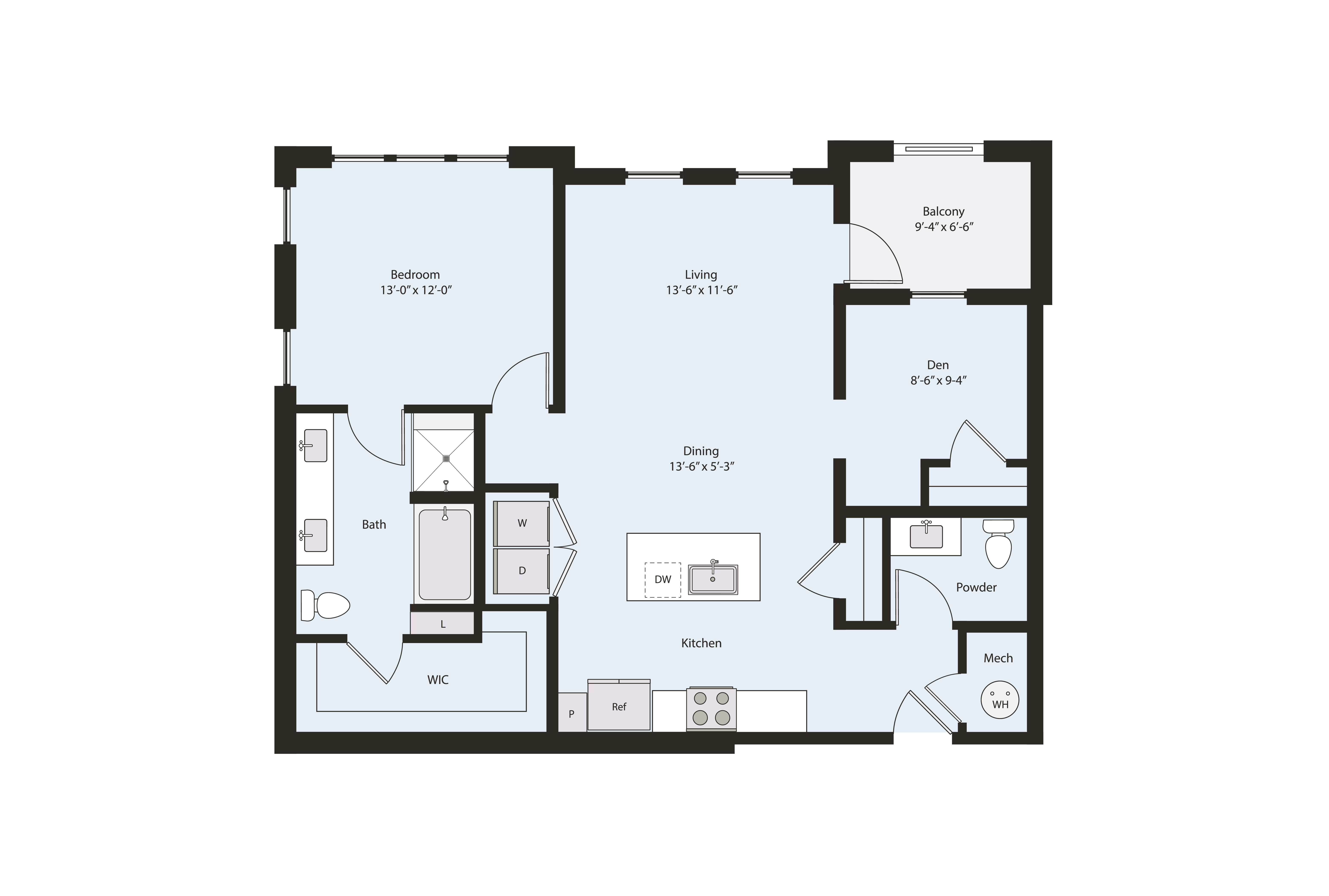 Floor plan layout diagram for A4-1